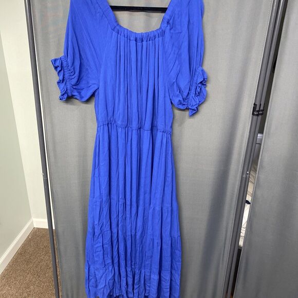 Lulu Off the Shoulder Maxi Dress Love By Design NWT-  size 3X Missing Tie (b23) - Picture 6 of 6